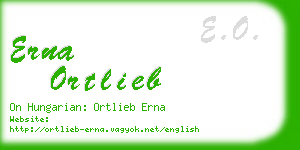 erna ortlieb business card